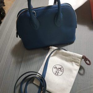 New! Authentic Hermes Bolide Mini in Deep Blue
